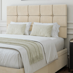 Bedmaster Super King Size Cream Naples Velvet 4 Drawer Divan Base with Pearl Headboard - Wilko - thumbnail 3
