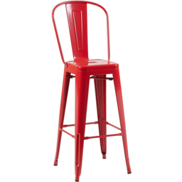 FWStyle Red Gloss Metal Bar Chair 4 Pack - Size: Set of 4 - Wilko - thumbnail 3