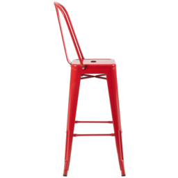 FWStyle Red Gloss Metal Bar Chair 4 Pack - Size: Set of 4 - Wilko - thumbnail 4