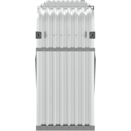 vidaXL Silver Galvanised Steel Firewood Log Holder 100 x 234 x 45cm - Wilko - thumbnail 5