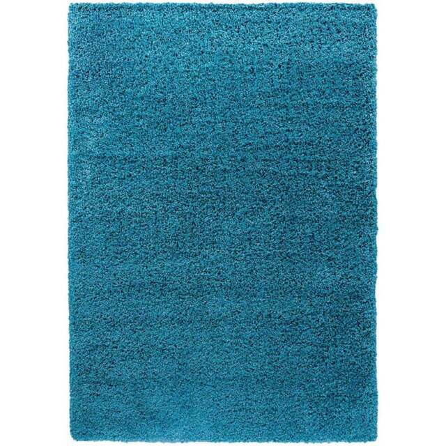 Desire Rugs Oxford Teal Plain Shaggy Rug 120 x 170cm - Wilko - image 1