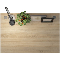 Florence Wooden and Steel 120cm Desk Oak and White - Size: 80.1 x 120.1 x 75cm - Furniture to Go - Wilko - thumbnail 5