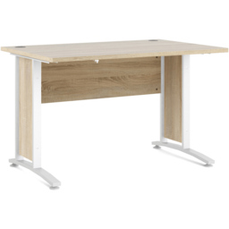Florence Wooden and Steel 120cm Desk Oak and White - Size: 80.1 x 120.1 x 75cm - Furniture to Go - Wilko - thumbnail 3
