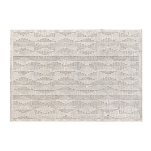 Ohio Geometric Indoor Outdoor Rug - Neutral/160cm - Wilko