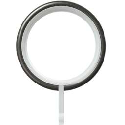 Rothley Gunmetal Curtain Rings Box 10 Pack - Size: 5 x 5 x 5cm - Silver - Wilko - thumbnail 1