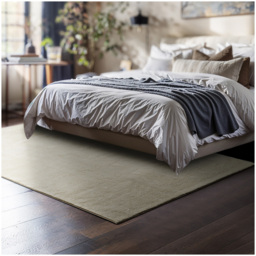 tectake Zonelle Sand Short Pile Ultra Soft Rug 170 x 120cm - Size: 46 x 13 x 38cm - Grey - Wilko - thumbnail 3