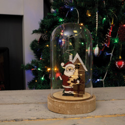 St Helens Multicolour Festive Light Up Cloche Christmas Scene - Size: 11 x 11 x 20cm - Wilko - thumbnail 4