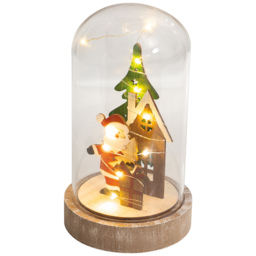 St Helens Multicolour Festive Light Up Cloche Christmas Scene - Size: 11 x 11 x 20cm - Wilko