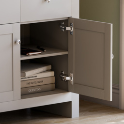 Vida Designs Arlington 2 Door 2 Drawer Grey Sideboard - Size: 35 x 79 x 80cm - Wilko - thumbnail 4