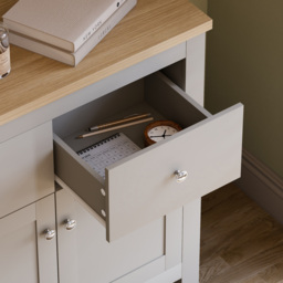 Vida Designs Arlington 2 Door 2 Drawer Grey Sideboard - Size: 35 x 79 x 80cm - Wilko - thumbnail 5
