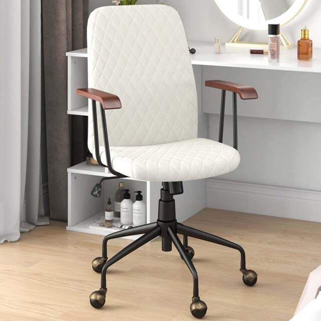 Costway Beige Velvet Adjustable Rocking Office Chair - Size: 59 x 56 x 29cm - Cream - Wilko - image 1