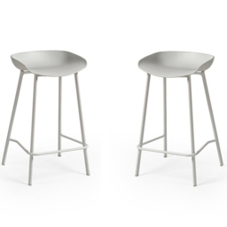 Julian Bowen Renzo Grey Bar Stool Set of 2 - Wilko - thumbnail 3