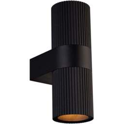 Nordlux Kyklop Ripple Black Wall Light - Size: 25.4 x 8.6 x 25.4cm - Wilko