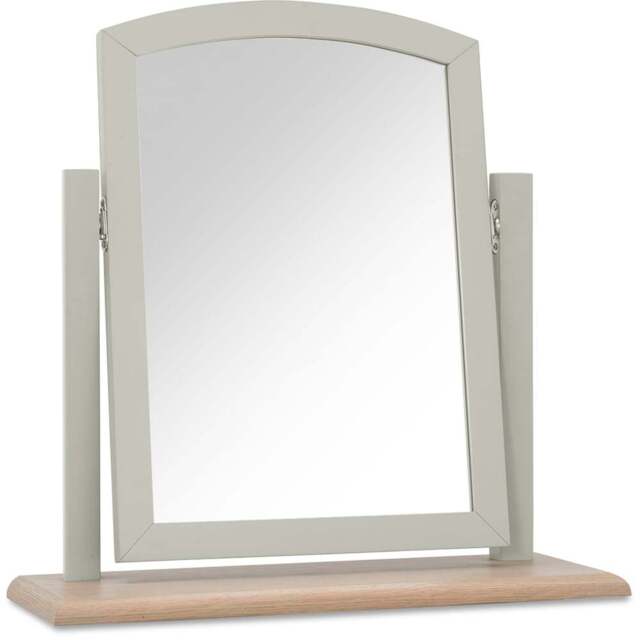 Bentley Designs Whitby Scandi Oak and Soft Grey Vanity Mirror with Base - Size: 53 x 52 x 18cm - Wilko - image 1