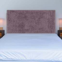 Bedmaster Small Double Mauve Naples Velvet Valencia Plain Headboard - Brown - Wilko