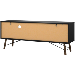 Florence Ry Single Door Single Drawer Single Shelf Matt Black and Walnut TV Unit - Furniture To Go - Wilko - thumbnail 6