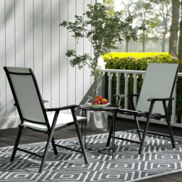 Outsunny Black Round Garden Side Table with Removable Tray - Size: 50 x 46 x 46cm - Wilko - thumbnail 4