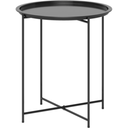 Outsunny Black Round Garden Side Table with Removable Tray - Size: 50 x 46 x 46cm - Wilko - thumbnail 3