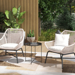 Outsunny Black Round Garden Side Table with Removable Tray - Size: 50 x 46 x 46cm - Wilko - thumbnail 5