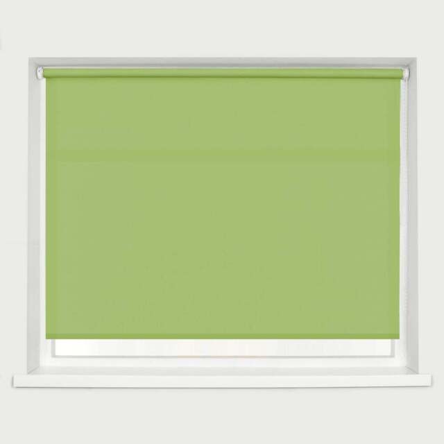 Caecus Straight Edge Roller Blind Lime Green 120cm - Wilko - image 1