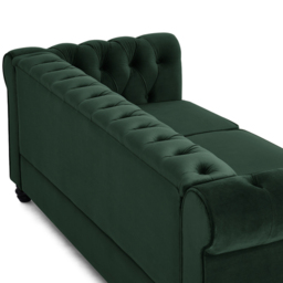 Home Detail Chesterfield 3 Seater Studded Green Velvet Sofa - Wilko - thumbnail 5