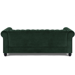 Home Detail Chesterfield 3 Seater Studded Green Velvet Sofa - Wilko - thumbnail 4