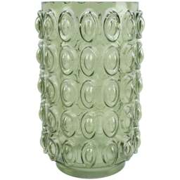 Botanik Green Retro Bubble Glass Vase 30cm - Size: 30 x 18 x 18cm - Wilko - thumbnail 1