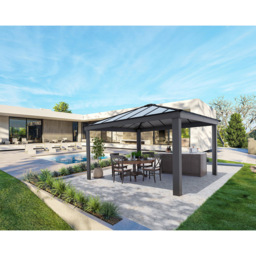 Palram Canopia Dallas 4.2 x 4.2m Grey Gazebo - Size: 207.5 x 422 x 422cm - Wilko - thumbnail 6