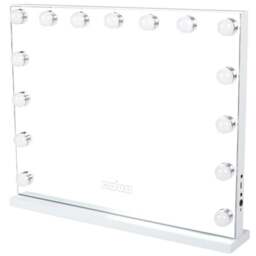 Living and Home LED White Hollywood Vanity Mirror with Smart Screen - Size: 52x42 - Wilko