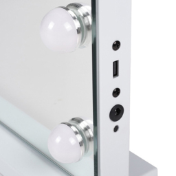 Living and Home LED White Hollywood Vanity Mirror with Smart Screen - Size: 52x42 - Wilko - thumbnail 6
