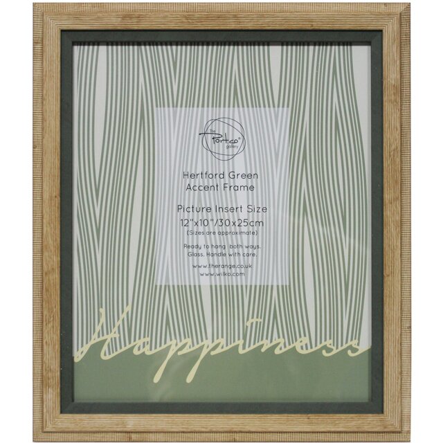 Hertford Green Accent Frame - Natural/12x10in - Size: 12 x 10 Inch - The Port. Co Gallery - Wilko - image 1