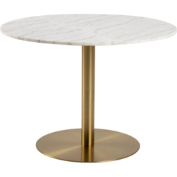 Florence Corby 4 Seater Round Dining Table White Marble and Gold - Furniture To Go - Wilko - thumbnail 3