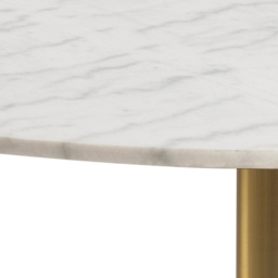 Florence Corby 4 Seater Round Dining Table White Marble and Gold - Furniture To Go - Wilko - thumbnail 4