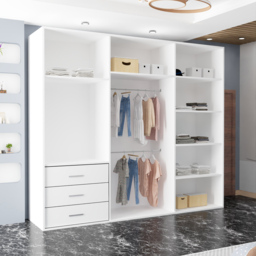 Sliding Wardrobes 4U Etna 3 Door White Full Mirrored Wardrobe 250cm - Wilko - thumbnail 3
