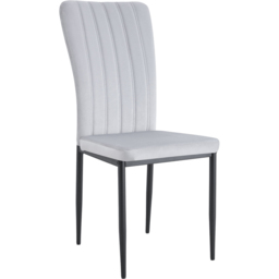 Elle Set of 6 Light Grey Velvet Effect Plush Padded Upholstered Dining Chair - MCC - Wilko - thumbnail 3