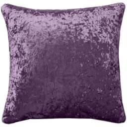Intimates Plain Crushed Velvet Mauve Filled Cushion 43 x 43cm 2 Pack - Purple - Wilko