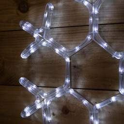 Samuel Alexander White LED Hanging Christmas Snowflake Rope Light 53cm - Size: 53 x 53 x 5cm - Wilko - thumbnail 6