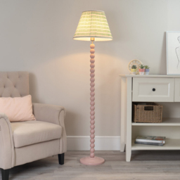 ValueLights Bobbins  Pink Aztec Shade Rose Pink LED Floor Lamp - Size: 149 x 40 x 40cm - Wilko - thumbnail 3