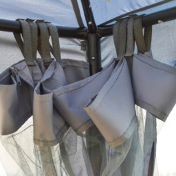 Outsunny 3 x 3m 2-Tier Grey Gazebo Tent with Curtains - Size: 265 x 294 x 294cm - Wilko - thumbnail 5