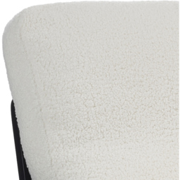 Living and Home White Teddy Near Fur Cushion Mid Century Rattan Armchair - Size: Single - Wilko - thumbnail 6