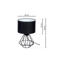 Milagro Colin Black Table Lamp 230V - Size: 25 x 25 x 20cm - Wilko - thumbnail 7