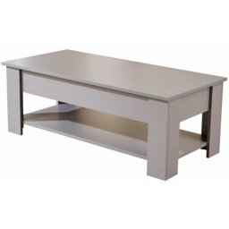 Home Source Orlando Single Shelf Grey Lift Up Storage Coffee Table - Size: 51 x 50 x 100cm - Wilko - thumbnail 3