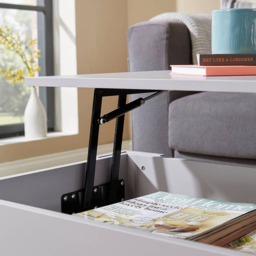 Home Source Orlando Single Shelf Grey Lift Up Storage Coffee Table - Size: 51 x 50 x 100cm - Wilko - thumbnail 5