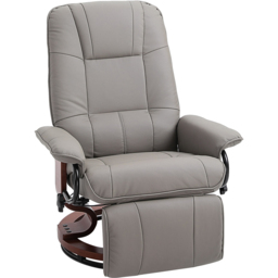 Portland Grey Faux Leather Manual Recliner Chair - Size: Single - Wilko - thumbnail 3