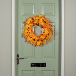 Samuel Alexander Faux Bright Autumn Wreath 50cm - Size: 50 x 50 x 4cm - Orange - Wilko - thumbnail 3