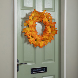 Samuel Alexander Faux Bright Autumn Wreath 50cm - Size: 50 x 50 x 4cm - Orange - Wilko - thumbnail 7