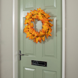 Samuel Alexander Faux Bright Autumn Wreath 50cm - Size: 50 x 50 x 4cm - Orange - Wilko - thumbnail 5