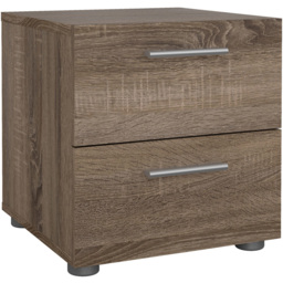 Florence 2 Drawer Truffle Oak Bedside Table - Wood - Furniture to Go - Wilko - thumbnail 3