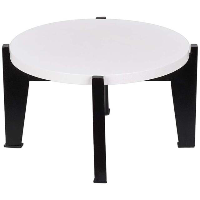 Living and Home Black and White Bamboo Raised Plant Stand 24cm - Size: 19.5 x 24 x 24cm - Black + White - Wilko - image 1