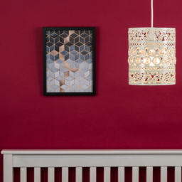 ValueLights Moroccan Style White Ornate Pendant Lamp Shade - Size: 22 x 18 x 24cm - Wilko - thumbnail 3